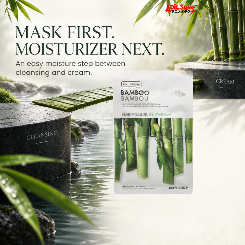 THE FACE SHOP Real Nature Bamboo 20 g mask — routine placement creative for Adilsons Mauritius