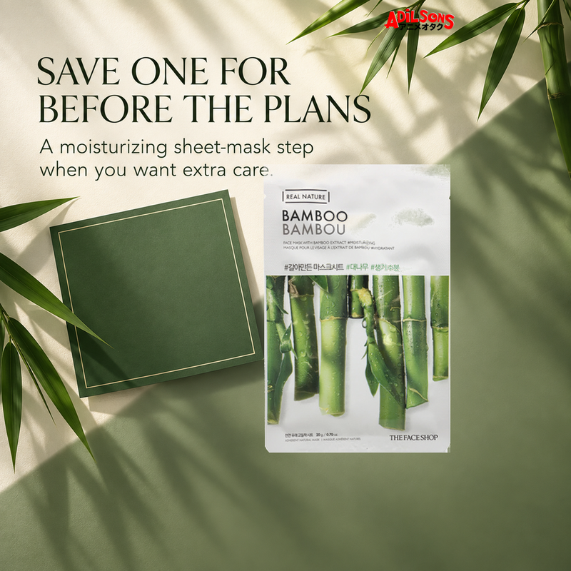 THE FACE SHOP Real Nature Bamboo 20 g mask — occasion prep creative for Adilsons Mauritius