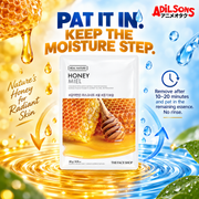 THE FACE SHOP Real Nature Honey Face Mask 20g ad: PAT IT IN. KEEP THE MOISTURE STEP.
