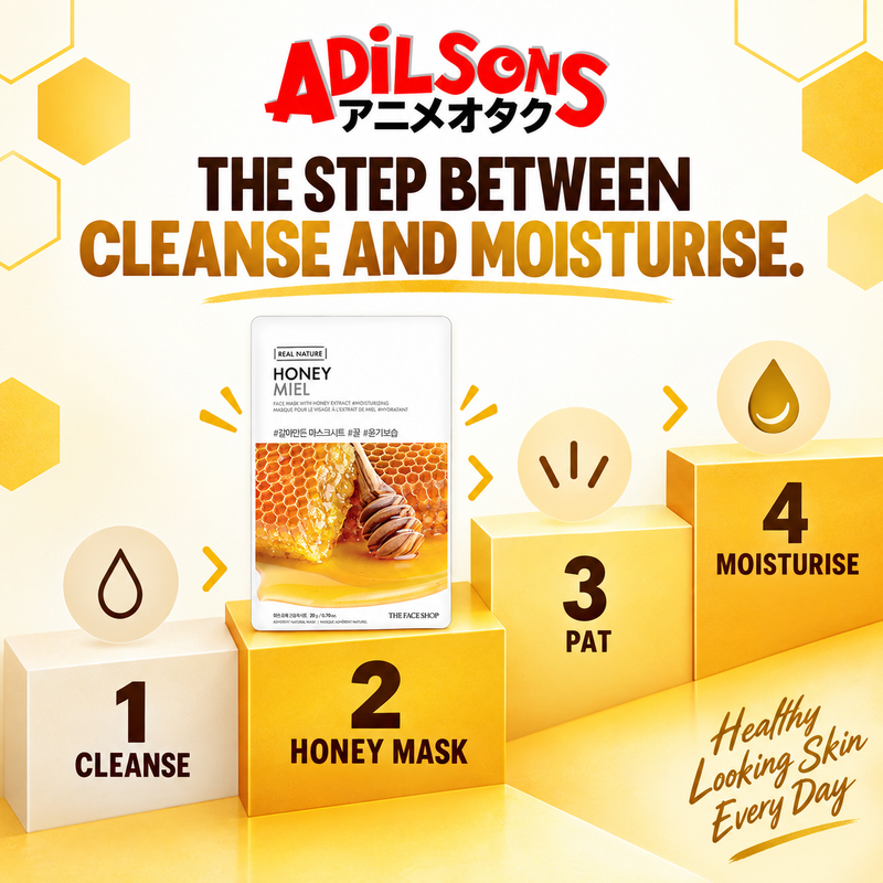 THE FACE SHOP Real Nature Honey Face Mask 20g ad: WHEN CREAM ALONE FEELS TOO ROUTINE.