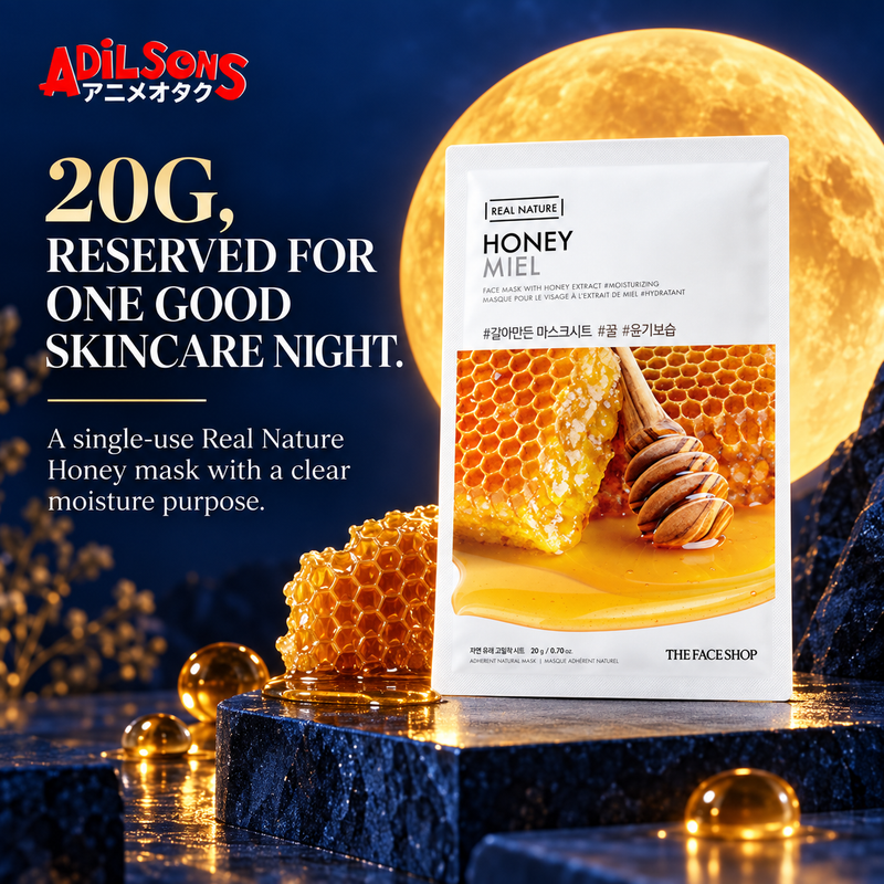 THE FACE SHOP Real Nature Honey Face Mask 20g ad: 20G, RESERVED FOR ONE GOOD SKINCARE NIGHT.