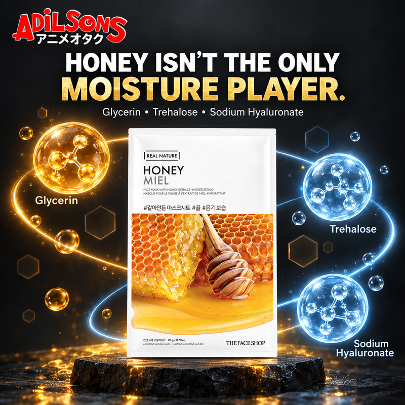 THE FACE SHOP Real Nature Honey Face Mask 20g ad: HONEY ISN’T THE ONLY MOISTURE PLAYER.