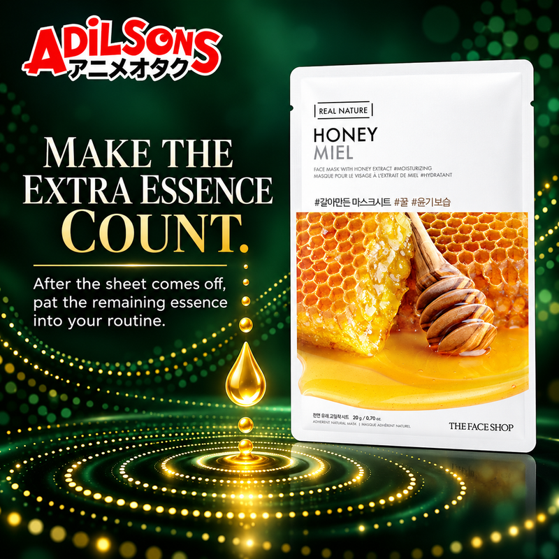 THE FACE SHOP Real Nature Honey Face Mask 20g ad: MAKE THE EXTRA ESSENCE COUNT.
