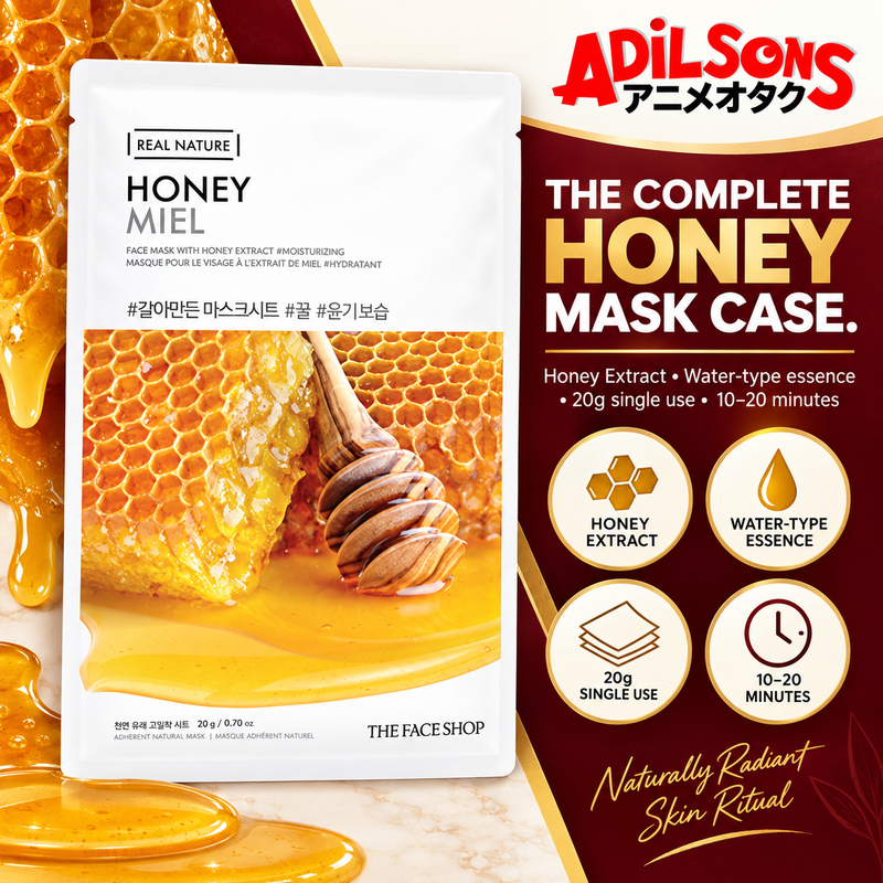 THE FACE SHOP Real Nature Honey Face Mask 20g ad: THE COMPLETE HONEY MASK CASE.