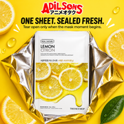 Adilsons Beauty The Face Shop Real Nature Lemon mask ad: ONE SHEET. SEALED FRESH. / Tear open only when the mask moment begins.