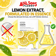 Adilsons Beauty The Face Shop Real Nature Lemon mask ad: LEMON EXTRACT, FORMULATED IN ESSENCE / Choose the skincare formula, not a DIY kitchen shortcut.
