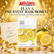 Adilsons Beauty The Face Shop Real Nature Lemon mask ad: PLAN A PRE-EVENT MASK MOMENT / A short-term hydration and radiance pick-me-up.