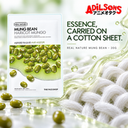 The Face Shop Real Nature Mung Bean mask creative: cotton sheet construction.