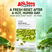 The Face Shop Real Nature Mung Bean mask creative: humid-day refresh occasion.