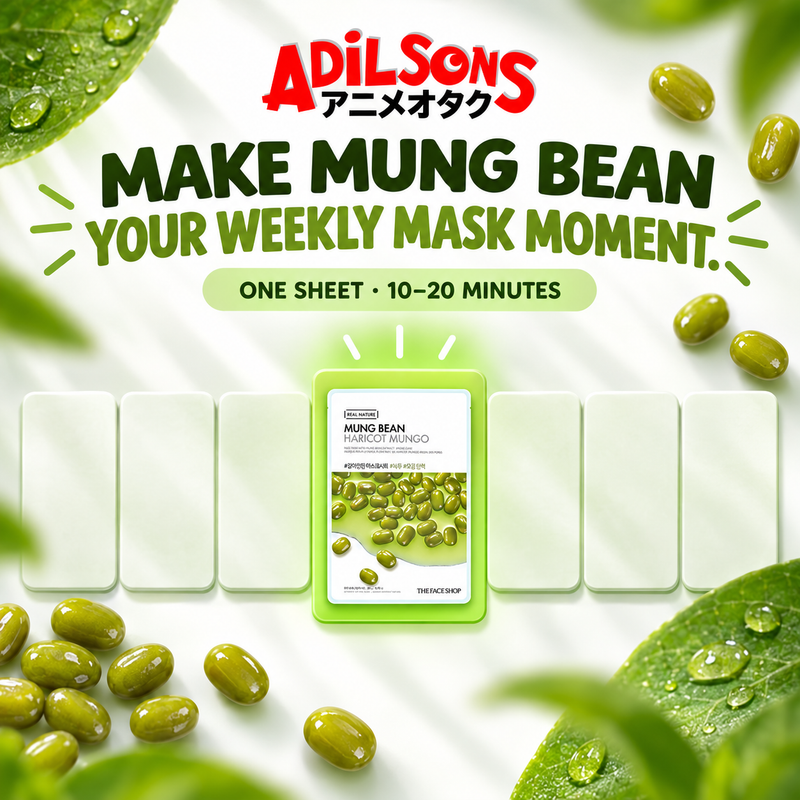 The Face Shop Real Nature Mung Bean mask creative: weekly supplement.