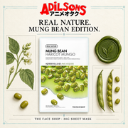 The Face Shop Real Nature Mung Bean mask creative: Real Nature range identity.