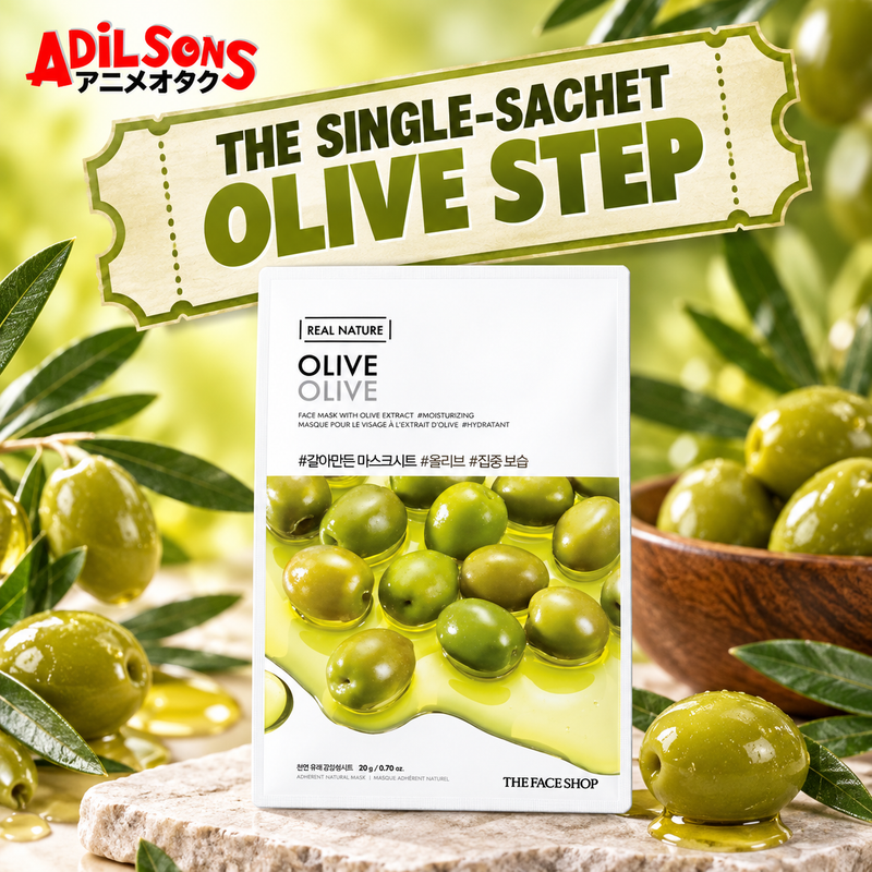 Adilsons creative for The Face Shop Real Nature Olive mask — THE SINGLE-SACHET OLIVE STEP