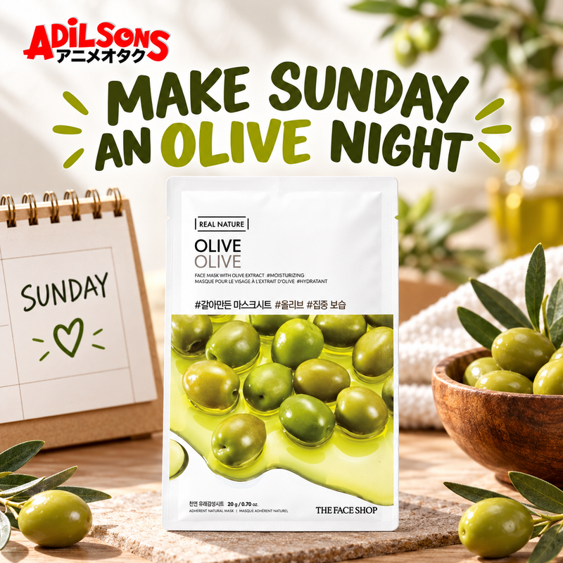 Adilsons creative for The Face Shop Real Nature Olive mask — MAKE SUNDAY AN OLIVE NIGHT