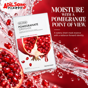 THE FACE SHOP Real Nature Pomegranate mask creative 4: MOISTURE WITH A POMEGRANATE POINT OF VIEW.