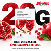 THE FACE SHOP Real Nature Pomegranate mask creative 6: ONE 20G MASK. ONE COMPLETE USE.
