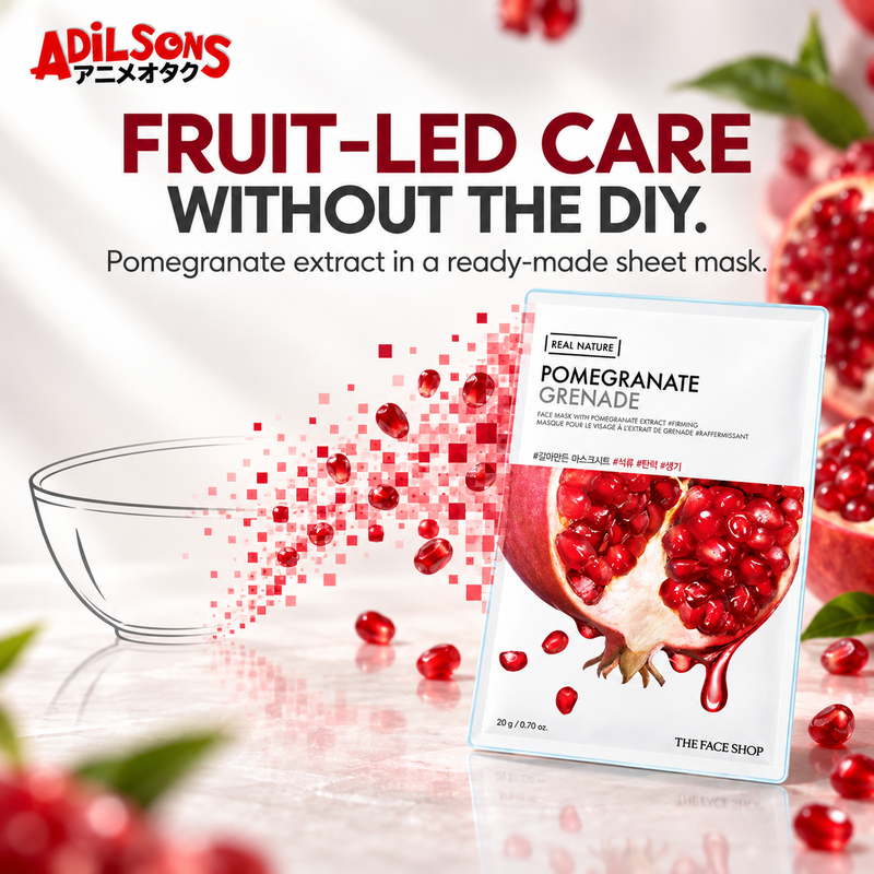 THE FACE SHOP Real Nature Pomegranate mask creative 11: FRUIT-LED CARE WITHOUT THE DIY.