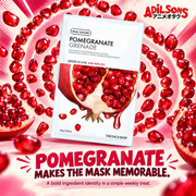 THE FACE SHOP Real Nature Pomegranate mask creative 15: POMEGRANATE MAKES THE MASK MEMORABLE.