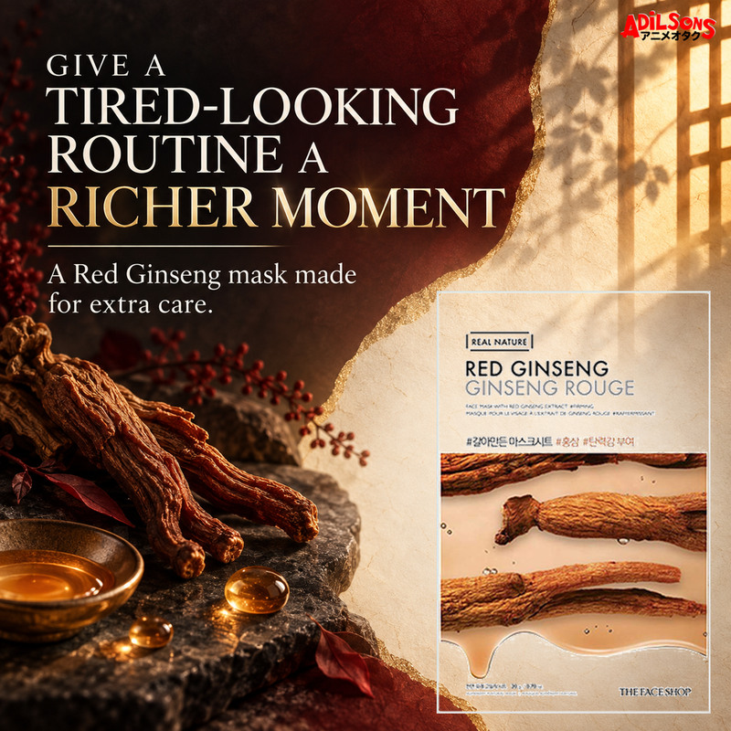 THE FACE SHOP Real Nature Red Ginseng 20 g mask — tired-looking routine appeal creative for Adilsons Mauritius