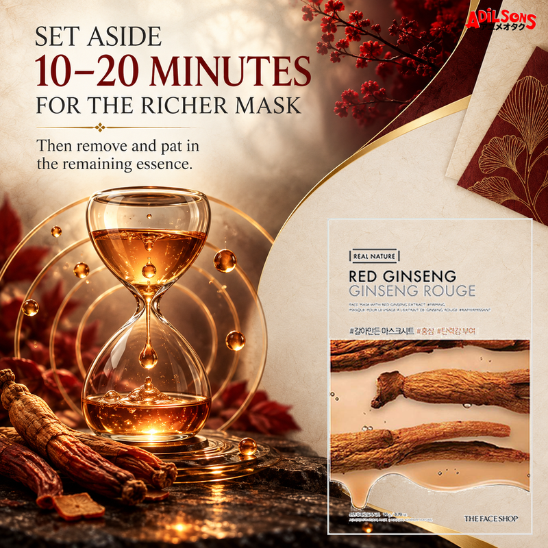 THE FACE SHOP Real Nature Red Ginseng 20 g mask — time commitment creative for Adilsons Mauritius