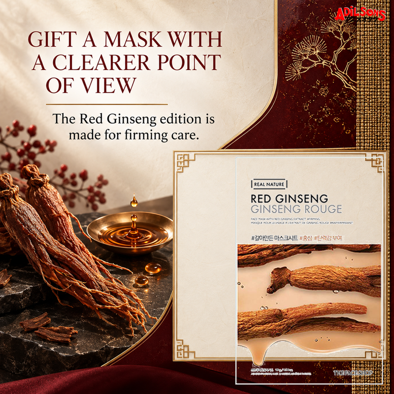 THE FACE SHOP Real Nature Red Ginseng 20 g mask — gift with clear purpose creative for Adilsons Mauritius