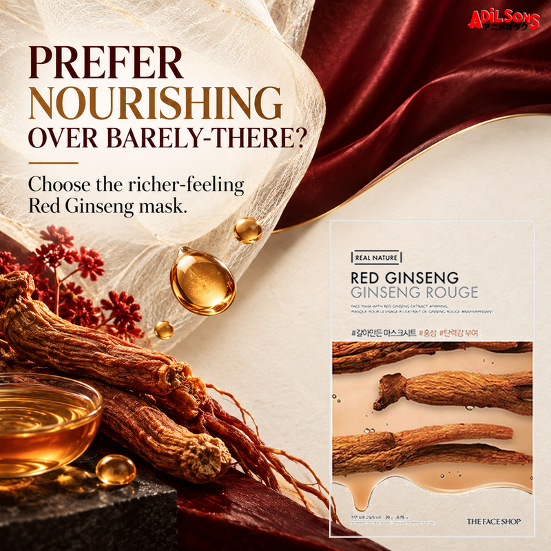 THE FACE SHOP Real Nature Red Ginseng 20 g mask — richer-feeling preference creative for Adilsons Mauritius