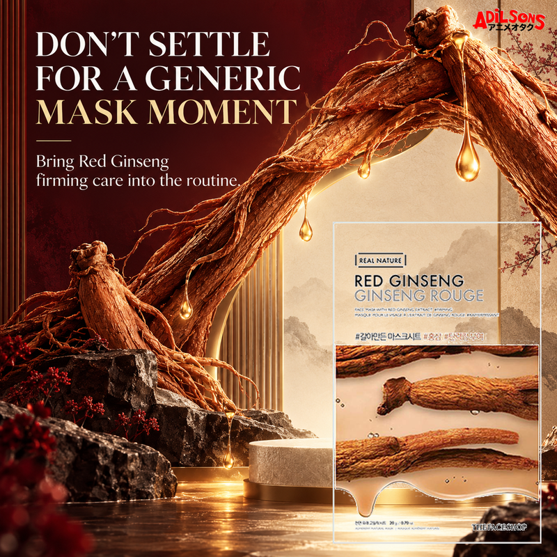 THE FACE SHOP Real Nature Red Ginseng 20 g mask — decisive non-generic choice creative for Adilsons Mauritius