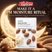 Adilsons Beauty The Face Shop Real Nature Shea Butter mask ad: MAKE IT A PM MOISTURE RITUAL / The richer Real Nature choice for an evening mask moment.