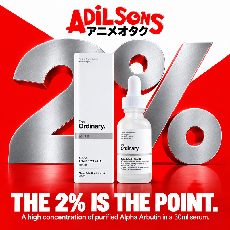 The Ordinary Alpha Arbutin 2% + HA 30ml ad: THE 2% IS THE POINT.