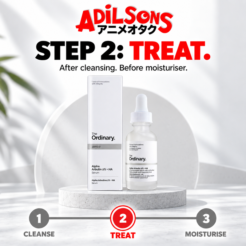 The Ordinary Alpha Arbutin 2% + HA 30ml ad: STEP 2: TREAT.