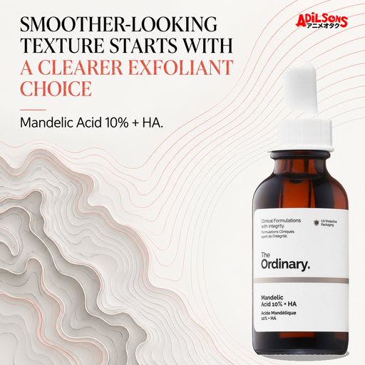 The Ordinary Mandelic Acid 10% + HA 30ml ad — Clearer exfoliant choice