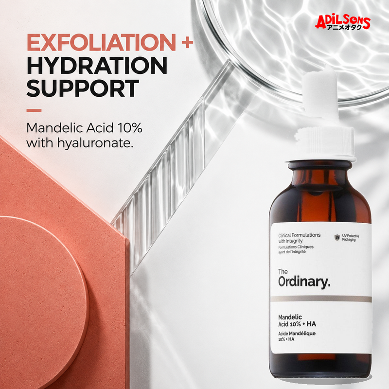The Ordinary Mandelic Acid 10% + HA 30ml ad — Exfoliation plus hydration support