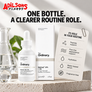 Adilsons creative for The Ordinary Matrixyl 10% + HA 30ml — ONE BOTTLE. A CLEARER ROUTINE ROLE.