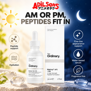 Adilsons creative for The Ordinary Matrixyl 10% + HA 30ml — AM OR PM, PEPTIDES FIT IN