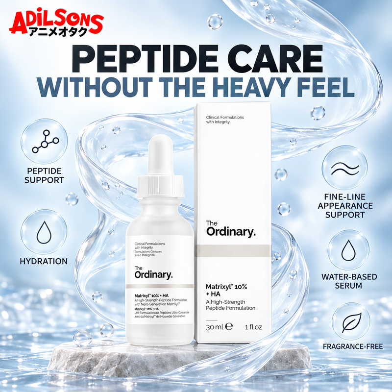 Adilsons creative for The Ordinary Matrixyl 10% + HA 30ml — PEPTIDE CARE WITHOUT THE HEAVY FEEL