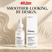 Adilsons creative for The Ordinary Niacinamide 10% + Zinc 1% 30ml — SMOOTHER-LOOKING, BY DESIGN.