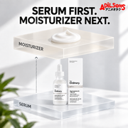 Adilsons creative for The Ordinary Niacinamide 10% + Zinc 1% 30ml — SERUM FIRST. MOISTURIZER NEXT.