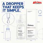 Adilsons creative for The Ordinary Niacinamide 10% + Zinc 1% 30ml — A DROPPER THAT KEEPS IT SIMPLE.