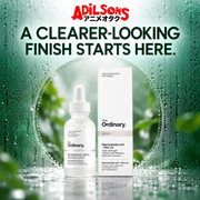 Adilsons creative for The Ordinary Niacinamide 10% + Zinc 1% 30ml — A CLEARER-LOOKING FINISH STARTS HERE.