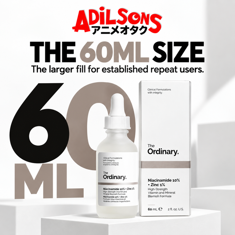 Adilsons Beauty The Ordinary Niacinamide 10% + Zinc 1% 60ml ad: THE 60ML SIZE / The larger fill for established repeat users.