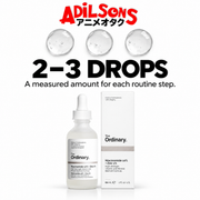 Adilsons Beauty The Ordinary Niacinamide 10% + Zinc 1% 60ml ad: 2–3 DROPS / A measured amount for each routine step.