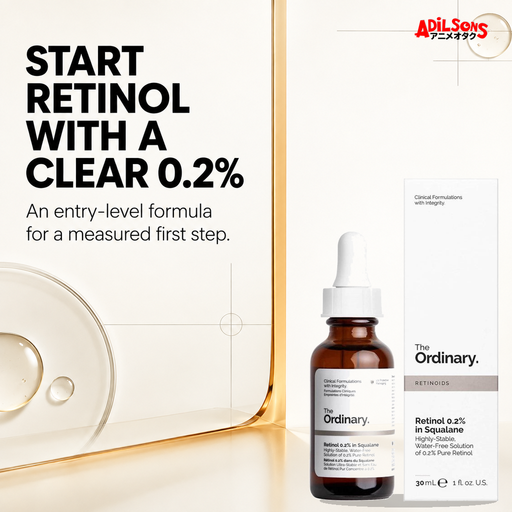 The Ordinary Retinol 0.2% in Squalane 30ml ad — Transparent entry strength