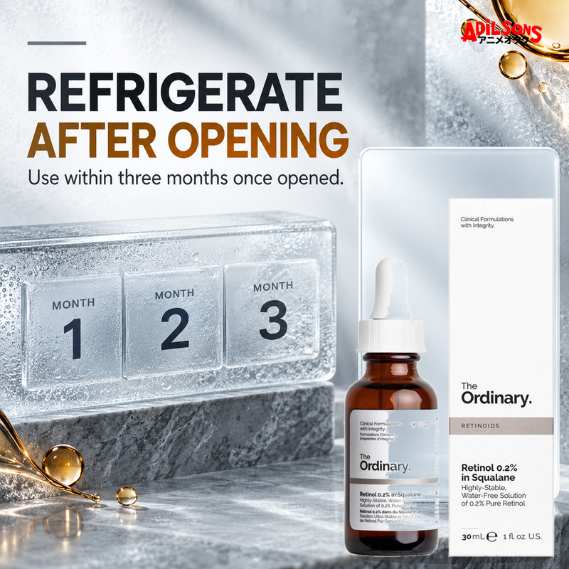 The Ordinary Retinol 0.2% in Squalane 30ml ad — Opened-product storage
