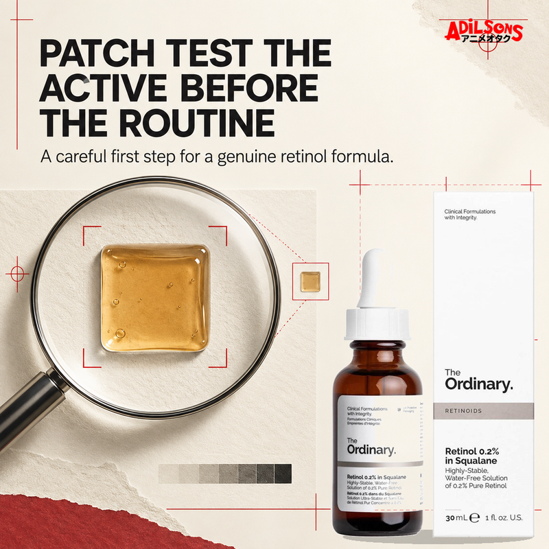 The Ordinary Retinol 0.2% in Squalane 30ml ad — Patch-test first use