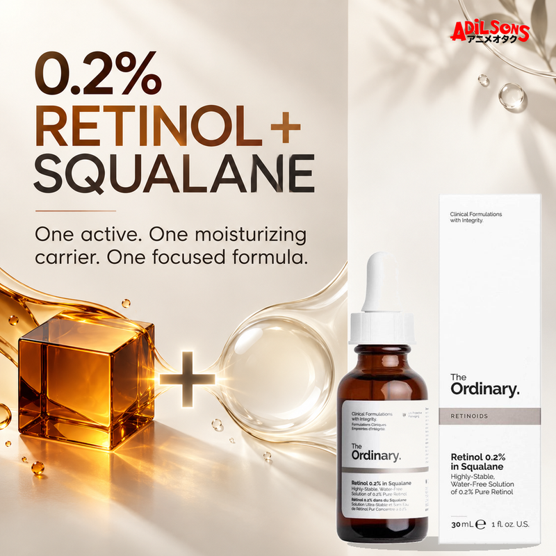 The Ordinary Retinol 0.2% in Squalane 30ml ad — Retinol and carrier equation