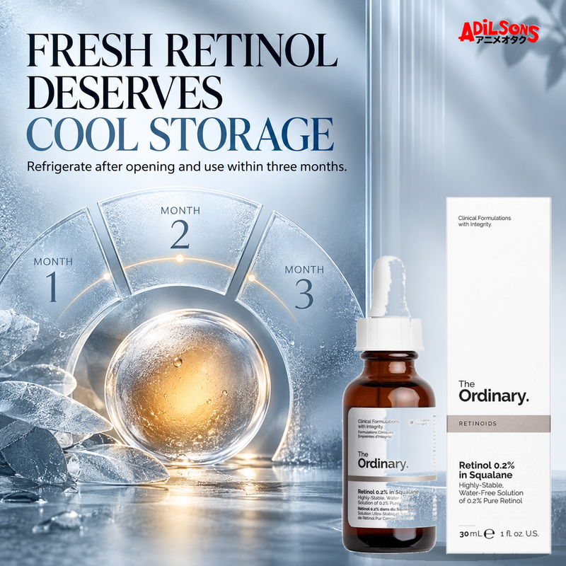 The Ordinary Retinol 0.2% in Squalane 30ml ad — Cool storage freshness