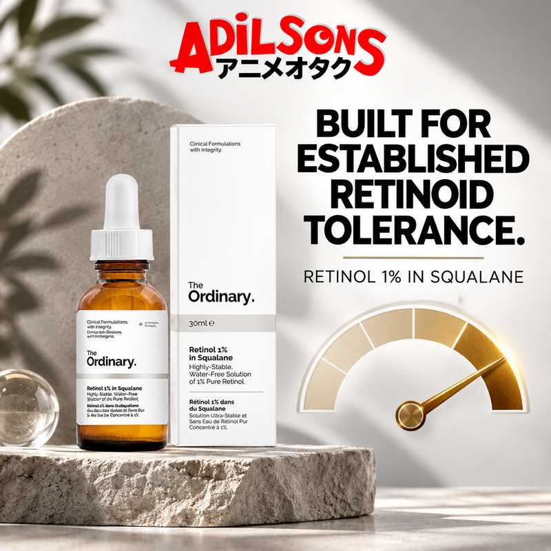 The Ordinary Retinol 1% in Squalane 30ml sales creative: Built For Established Retinoid Tolerance.