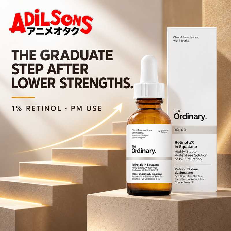 The Ordinary Retinol 1% in Squalane 30ml sales creative: The Graduate Step After Lower Strengths.