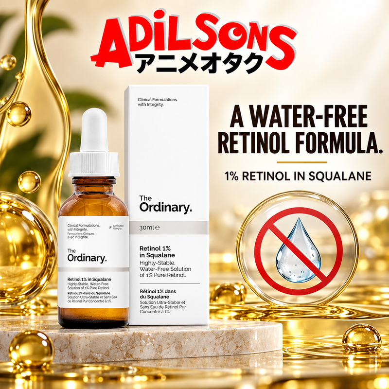 The Ordinary Retinol 1% in Squalane 30ml sales creative: A Water-Free Retinol Formula.