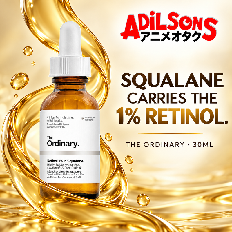 The Ordinary Retinol 1% in Squalane 30ml sales creative: Squalane Carries The 1% Retinol.