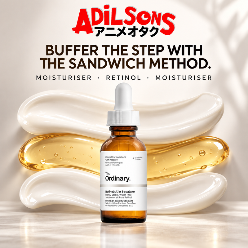 The Ordinary Retinol 1% in Squalane 30ml sales creative: Buffer The Step With The Sandwich Method.